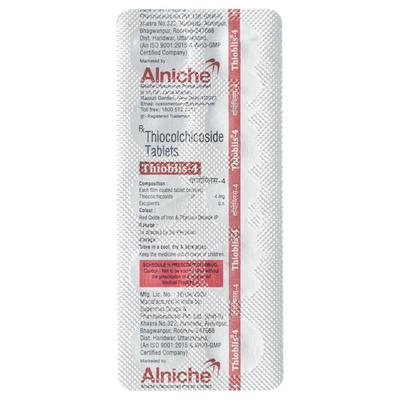 THIOBLIS 4 Tablet 10's - Muscle Cramps/Spasticity-Mus