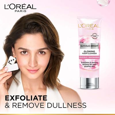 L'Oreal Paris Innovation Glycolic Bright Glowing Daily Foaming Cleanser 50 ml - Face Wash & Cleansers
