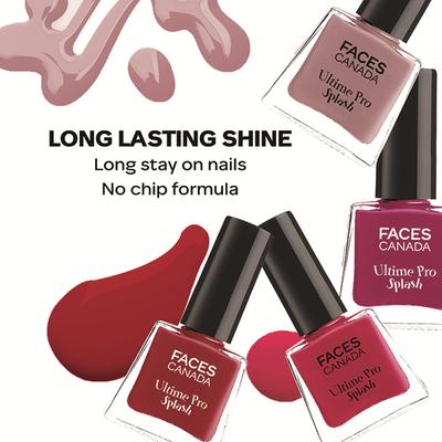 Faces Canada Ultime Pro Splash Mini Nail Enamel, Floral Dream + Royal Ruby + Cherry Blast + Watermelon, 20ml 4's - Nail Polish