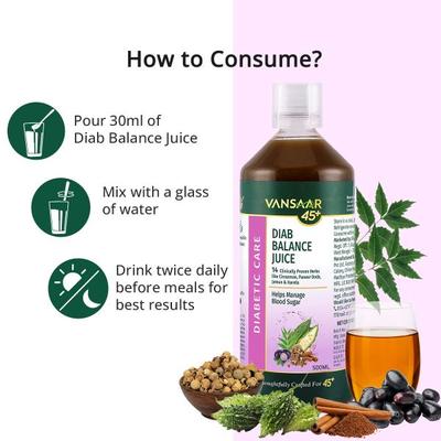 Vansaar 45+ Diab Balance Juice 500 ml - Ayurvedic Juices