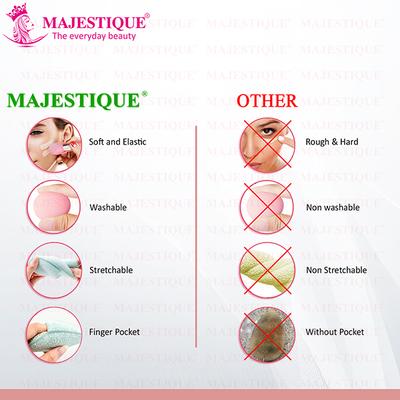Majestique Facial Cleaning Sponge With Cut Makeup Sponge - Color May Vary 1's - Sponges & Applicators