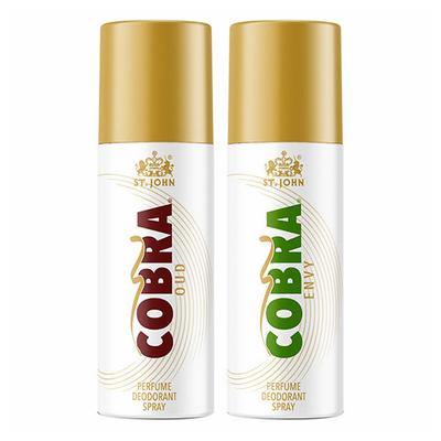 St. John Cobra Oud Perfume Deodorant Spray 150 ml + Cobra Envy Perfume Deodorant Spray 150 ml - Men Deodorants/Roll-Ons