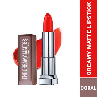 Maybelline New York Color Sensational Creamy Matte Lipstick, 633 Firecracker Red 3.9 gm - Lipsticks