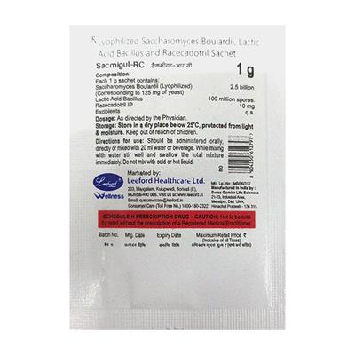 SACMIGUT RC Orange Flavour Sachet 1gm - Diarrhoea-Ant