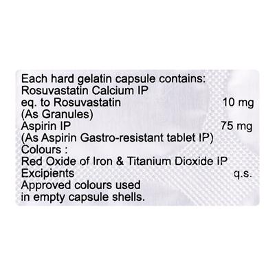 ROSYCAP ASP 10/75 Capsule 15's - High Cholesterol-Dys