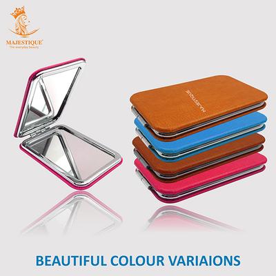 Majestique Rectangle Compact Mirror PU 1X/2X Magnification Portable 1's - Others