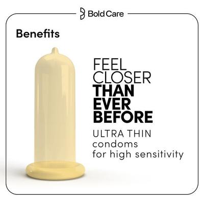 Bold Care 404 by Bold Care Ultra Thin - Mango Flavored Condoms (Pack of 3 x 10) - Plain/Flavoured Condoms