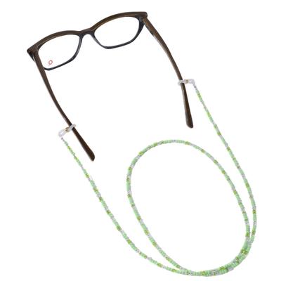 Modisch Green And Transparent Green Round Beads Sunglasses Chain (JC-14Gw) 1's - Wearables Sunglasses
