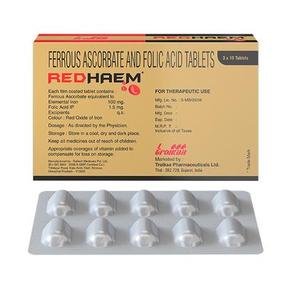 Redhaem Tablet 10'S - Iron Supplement/Anaemia-Vma
