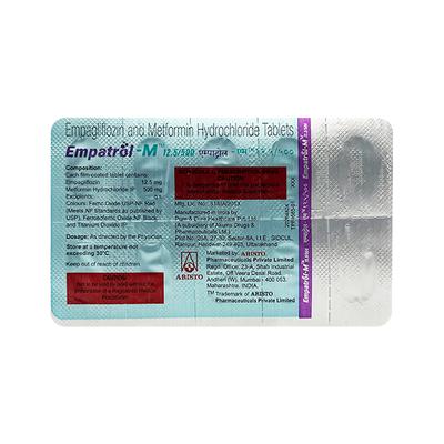 EMPATROL M 12.5/500 Tablet 10's - Diabetes-Ant