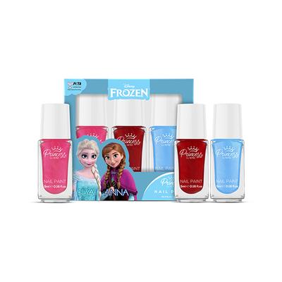 Renee Disney Frozen Princess Bubbles Nail Paint Elsa and Anna 5ml each 3's - Nail Polish