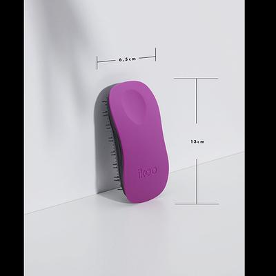 Ikoo Detangling, Scalp Massaging Hair (Sugar Plum - Black Bristles) 50 gm - Hair Brushes