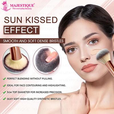 Majestique Large Premium Powder and Foundation Brush for Liquid, Cream, Blending - Multicolor 1's - Face Brush