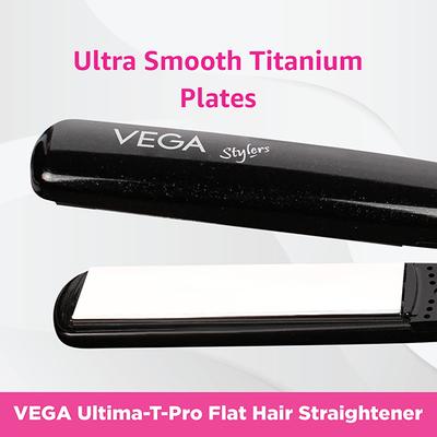VEGA Ultima T Pro Hair Straightener (VHSP-01 ) Black 1 gm - Straighteners