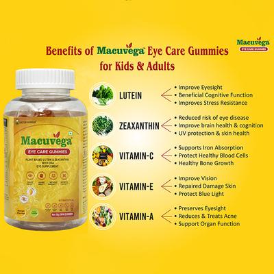 MACUVEGA MANGO FLAVOUR EYE CARE Gummies 30's - Supplements-Vam