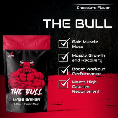The Bull Mass Gainer Powder - Chocolate Flavour 1 kg - Weight Gain