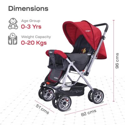 R for Rabbit Little Kiddie Kingdom Stroller Stroller - Red 1's - Baby Safety