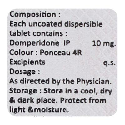 MOTIDOM DT 10mg Tablet 10's - Vomitting/Emesis-Ant