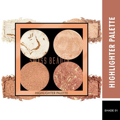 Swiss Beauty Angela 4in1 Highlighter - (Shade-1) 10 gm - Highlighters & Illuminators