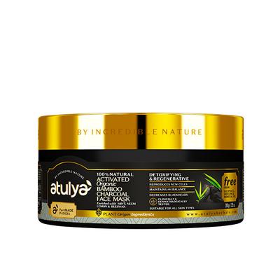 Atulya Activated Bamboo Charcoal Face Mask 200 gm - Masks & Peels