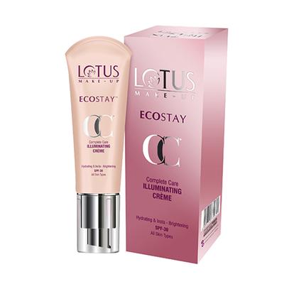 Lotus Make-up Ecostay Cc+ Illuminating Creme Spf-30 Snow Light Ic01 25 gm - Highlighters & Illuminators