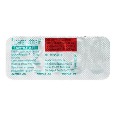 Repace 25mg Tablet 10'S - Hypertension-Ang