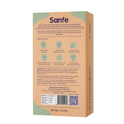 Sanfe Deep Purifying Nose Strips - Fuji Green Tea & Witch Hazel 6's - Face Wash & Cleansers
