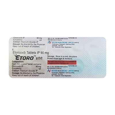 ETORO 90mg Tablet 10's - Pain relief-Nsa