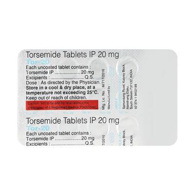 TOR 20mg Tablet 15'S - Hypertension-Diu
