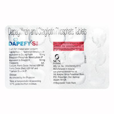 DAPEFY S 10/50 Tablet 15's - Diabetes-Ant