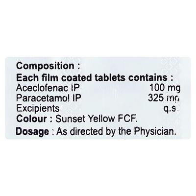 ACENAAC P Tablet 10's - Pain relief-Nsa