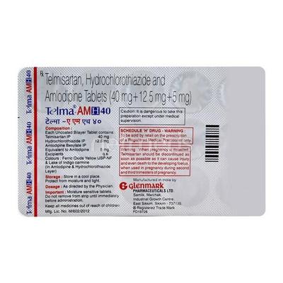 Telma Amh 40mg Tablet 15'S - Hypertension-Ang