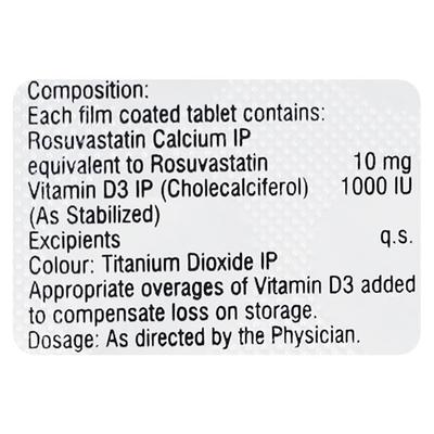 Rosuvas D 10mg Tablet 15'S - High Cholesterol-Dys