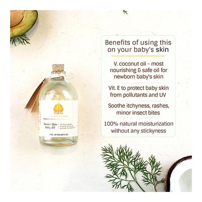 Prakrta Tender Skin Baby Pre/After Bath Oil 100 ml - Creams, Lotions & Oils