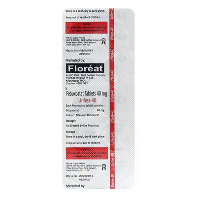 URILESS 40 Tablet 10's - Gout