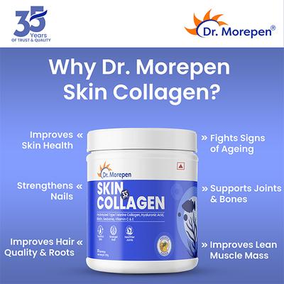 Dr. Morepen Marine Collagen Skin Protein Powder - Pineapple Flavour 250 g - Hair & Skin