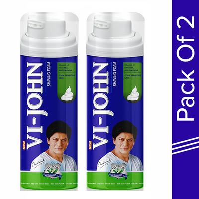 Vi-John Sensitive Skin Shaving Foam - Pack of 2 x 250 gm - Shaving Foams