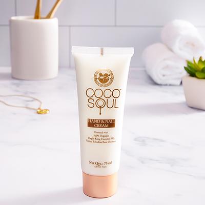 Coco Soul Hand Cream -With Coconut & Ayurveda- Paraben & Mineral Oil Free 75ml - Hand Creams