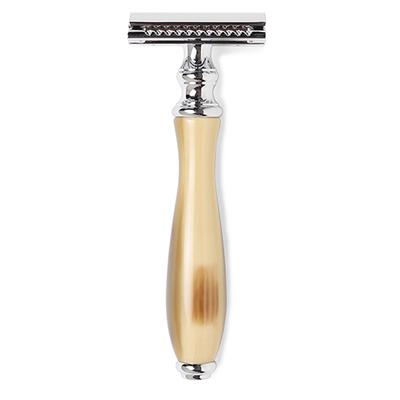 Truefitt and Hill Faux Horn Double Edge Chrome Wellington Safety Razor Essential Grooming Collection For Men 1's - Razors & Cartridges