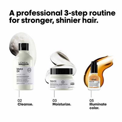 LOreal Professionnel Serie Expert Metal DX Anti-Metal Cleansing Cream Shampoo and Coloured Hair 300 ml - Shampoos