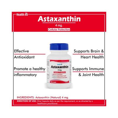 Healthvit AstaxanthinCapsules For Cellular Protection 60's - General Health