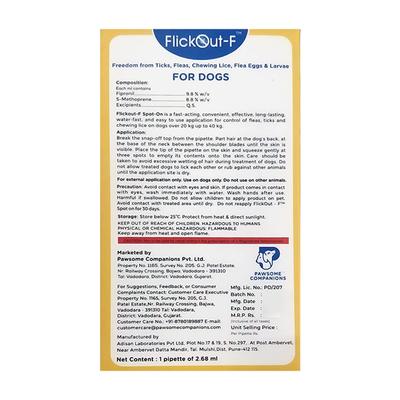 FLICKOUT F SPOT ON (VET) FOR DOGS 20-40KG Liquid 2.68ml - General-P