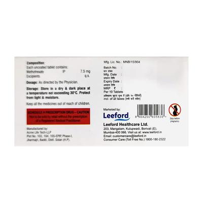 TREXODAT 7.5 Tablet 10's - Rheumatoid Arthritis-Age