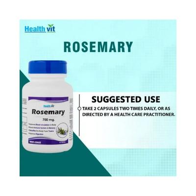 Healthvit Rosemary 700 mg- Capsules 60's - Herbal Dietary Supplement