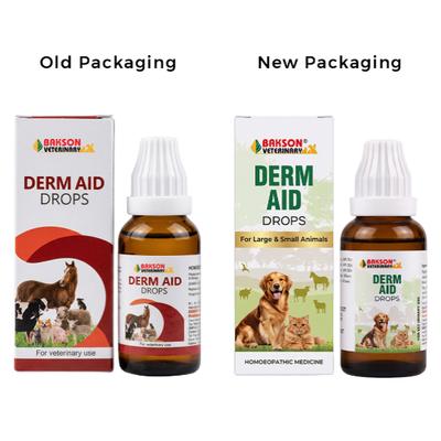 Dr. Bakshi's Bakson's Homoeopathy Derm Aid Drops (Veterinary) 30 ml - Pet Healthcare
