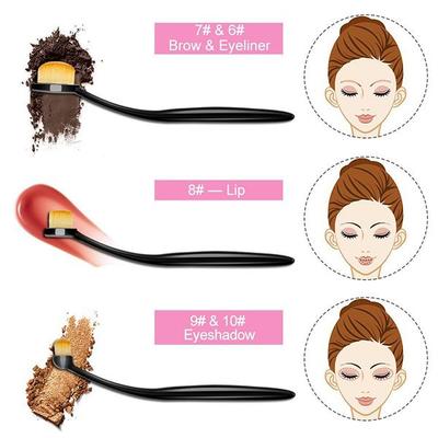 Majestique Premium Case Soft Makeup Brush Set Oval 155gm 10's - Face Brush