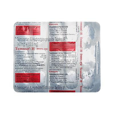 Temsan H 40/12.5mg Tablet 15'S - Hypertension-Ang