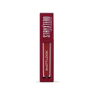 Matt Look Stayxtend Lip Mousse Enriched With Vitamin E & Non Sticky, Berry Maroon-07 4 ml - Liquid Lipsticks