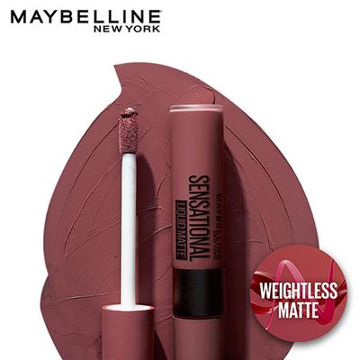 Maybelline New York Sensational Liquid Matte Lipstick, NU04 Bare Temptation 7 ml - Lipsticks