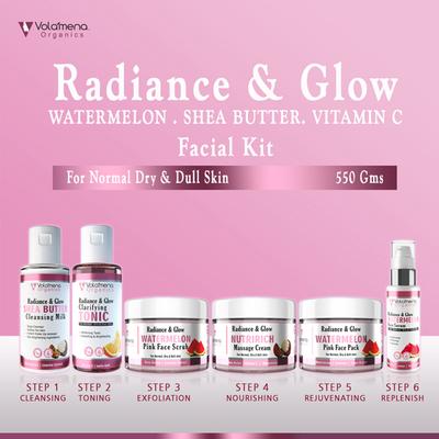 Volamena 6 Step Facial Kit - Radiance & Glow Watermelon 550ml - Facial Kits